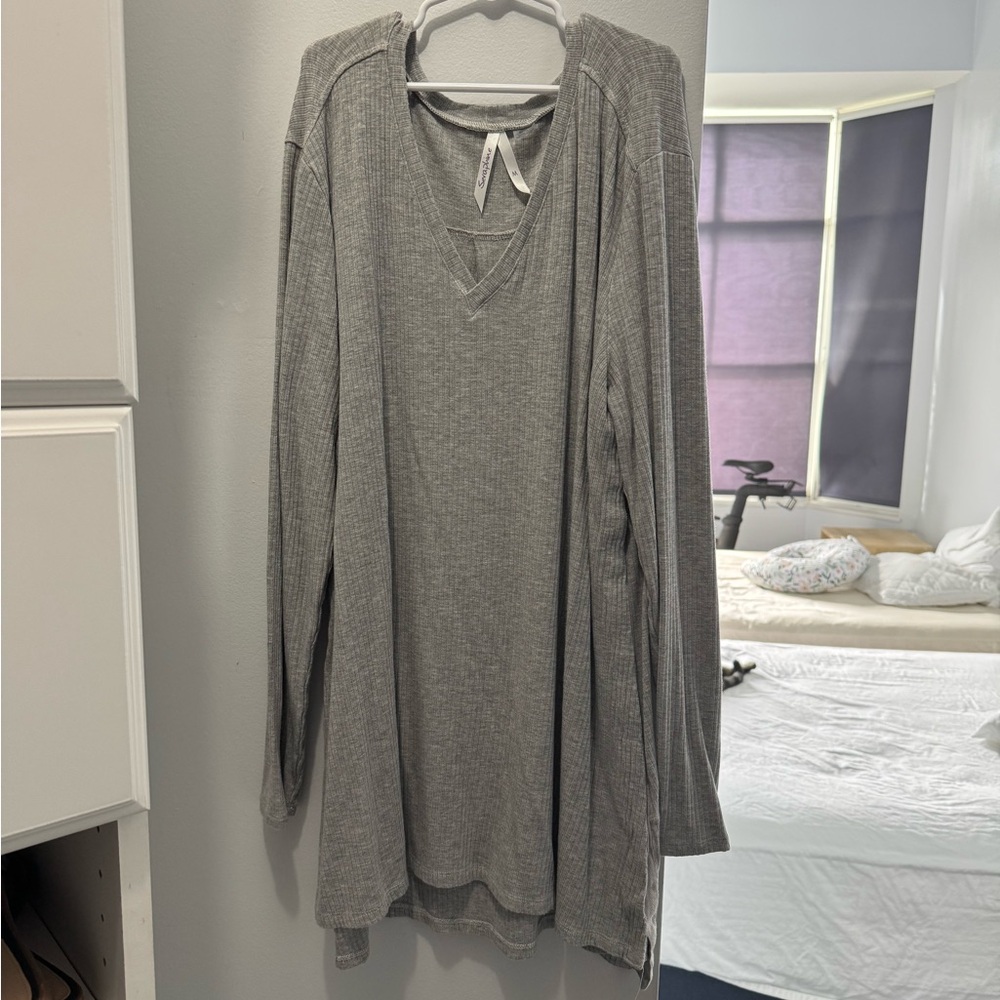 Seraphine Gray Long Sleeve Tunic